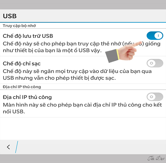 Chế Độ Lưu Trữ USB